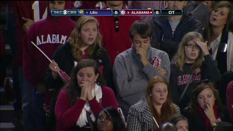 Illustration for article titled LSU-Alabama: A Story Told By Faces